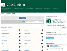 Tablet Screenshot of libguides.castleton.edu